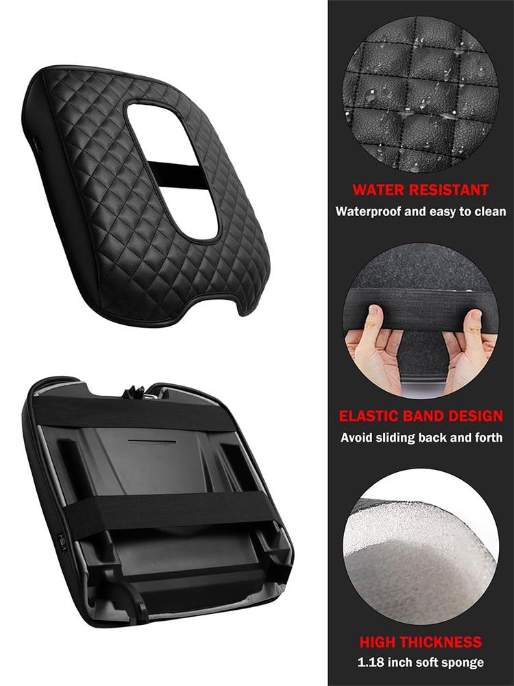 Leather Car Center Console Car Armrest Cover Protector Pad Car Interior For Cadillac Escalade 2015-2020 Accessories