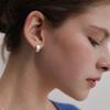 Tatiana (925 Silver) Square Stream Hoop Earrings EC3115