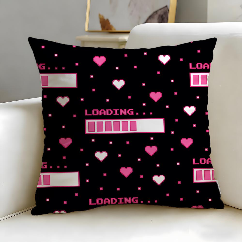Classic Holiday Valentines Day Cushion Cover Soft EasyWash Pillow Case Versatile for Couch Bed Travel and Office