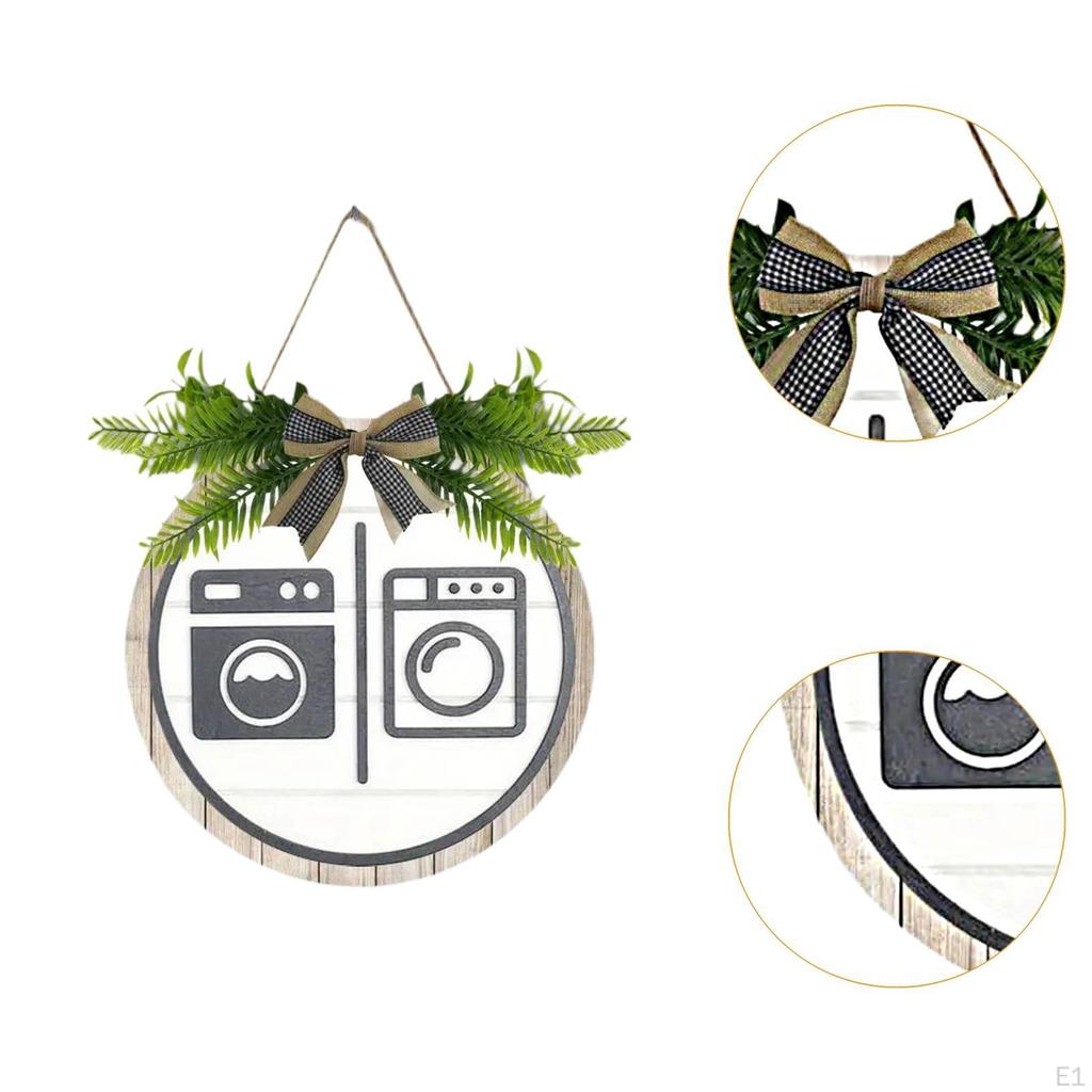 Laundry Room Decor Washing Machine Sign Versatile Wooden Handicraft Wall