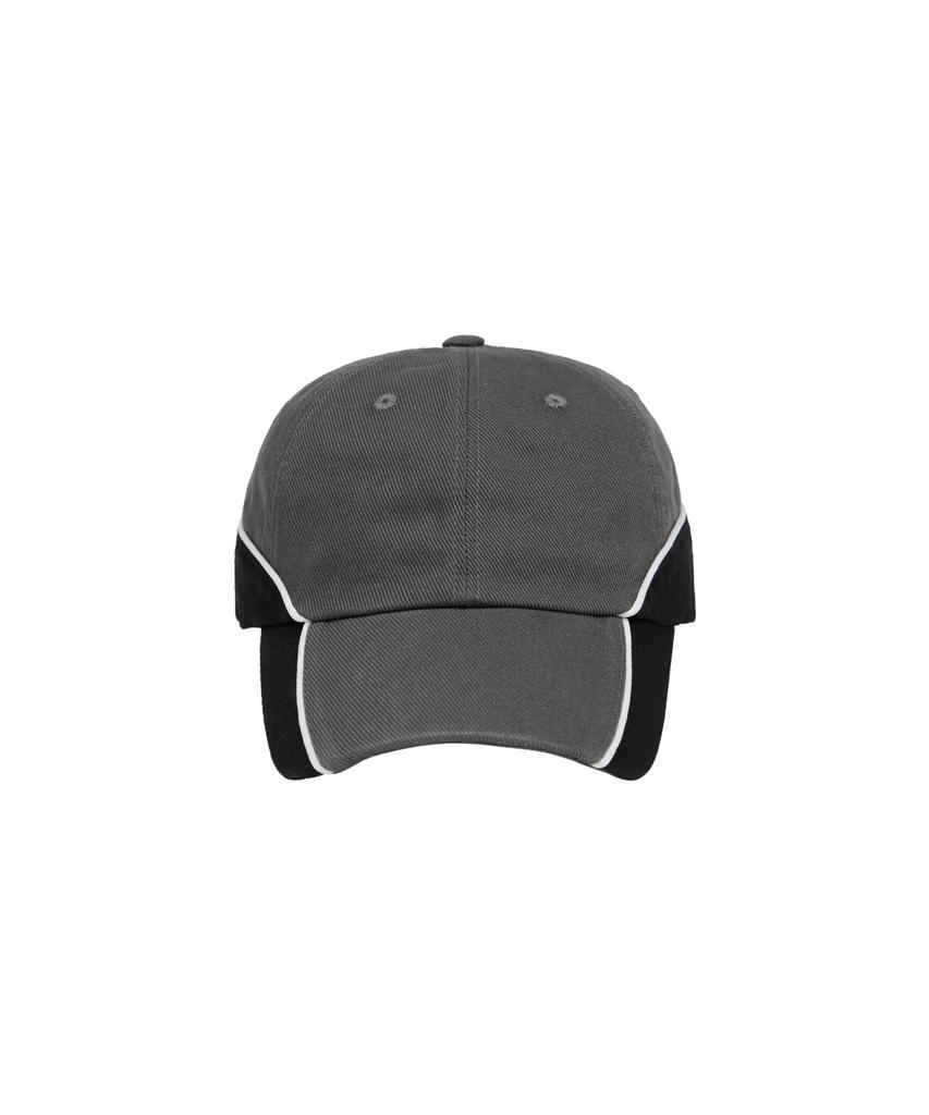 Loghideumatin Lm Blocking Reflective Piping Cotton Ball Cap (Charcoal)