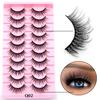 10 Pairs Eyelashes Natural Long 3D Mink Lashes Fluffy Volume Mink False Eyelashes Cruelty Free Wispy Lashes Makeup