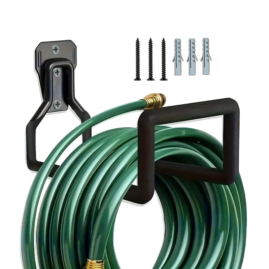 2pcs Wall Mounted Garden Hose Storage Bracket High Load Capacity Garage Hooks Garden Tool Organization Accessories