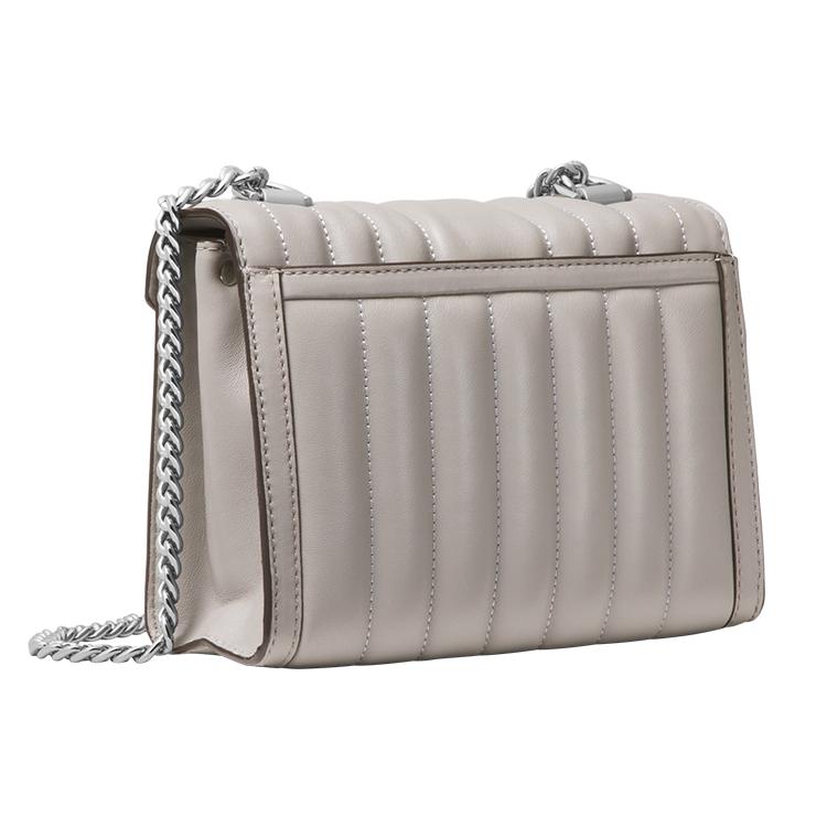 New MICHAEL KORS Whitney Sheepskin Envelope Bag, Shoulder Bag Small Women's Pearl Gray 30F8SXIL1T-081