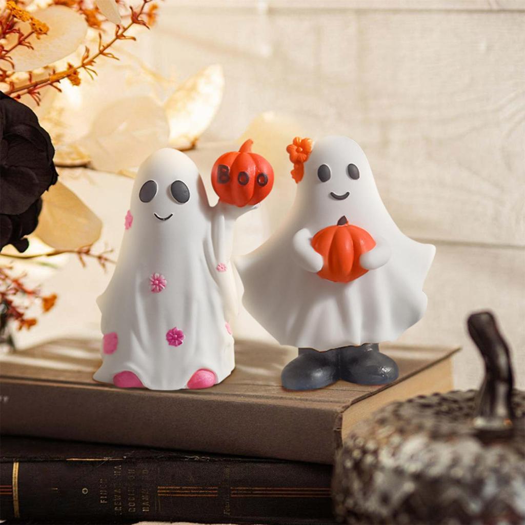 Halloween Molds Pumpkin Ghost Reusable Crafting Tools Spooky Resin Silicone Molds Candle Making For Epoxy Wax Plaster Desk Decor