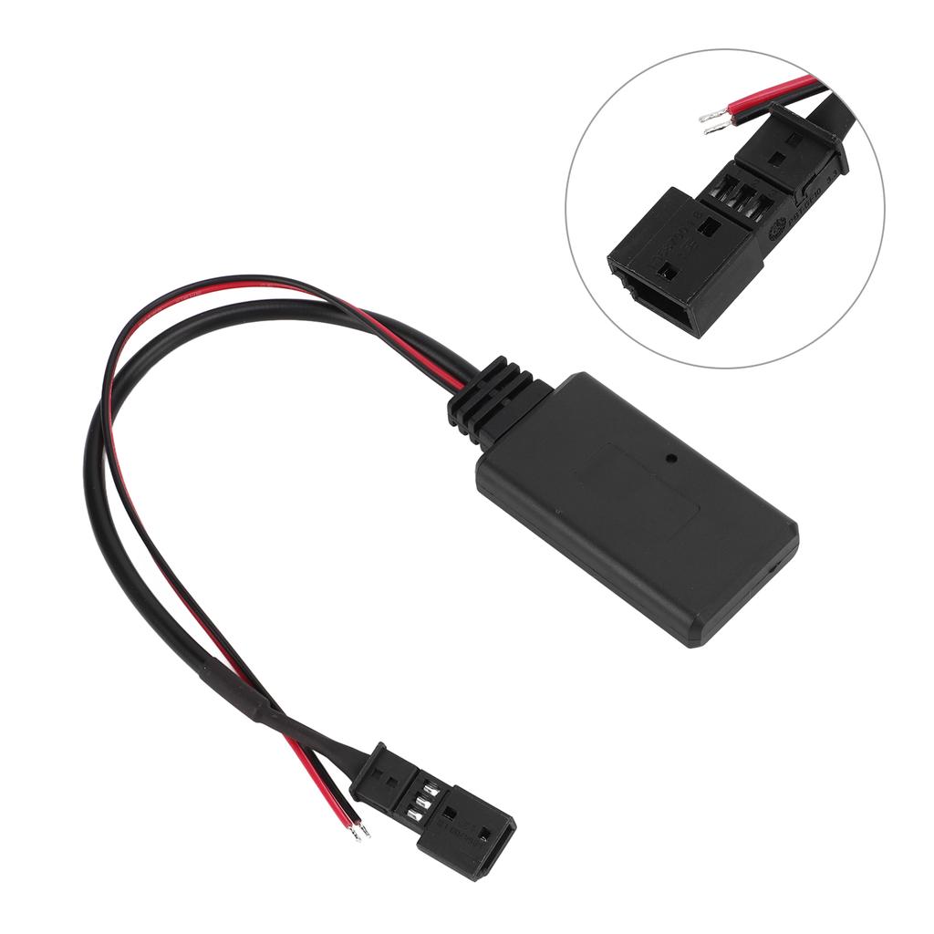 Car Bluetooth5.0 AUX Module 3Pin ABS Black Wearproof Replacement for E39 E46 E38 E53