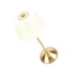 Pleated Table Lamp Cordless Touch Control   1200mAh Rechargeable Battery Operated Nightstand Lamp for Bedroom Living Room