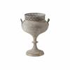 Iron Ornamental Planter Metal Oval with Openwork Rim Ornate for Balcony