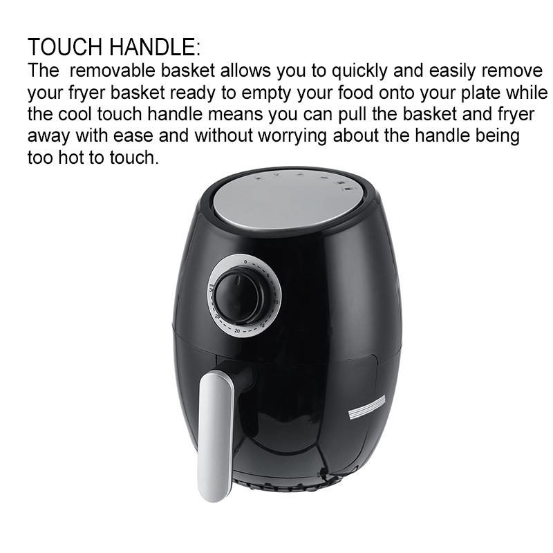 2.5L Kitchen Cooking Tools Home Large Capacity Multifunction Smart Air Fryer Electric Oilless Cooker Pizza Electric Health Fryer