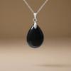 High quality hot selling natural crystal stone water drop pendant necklace jewelry simple fashion necklace merchandise jewelry