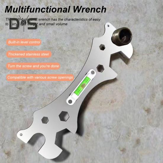 Bathroom Repair Key Multi-Purpose Shower Key Tool Repair Faucet Wrench for 8mm/10mm/12mm/14mm/17mm/23mm/24mm Hex Screws