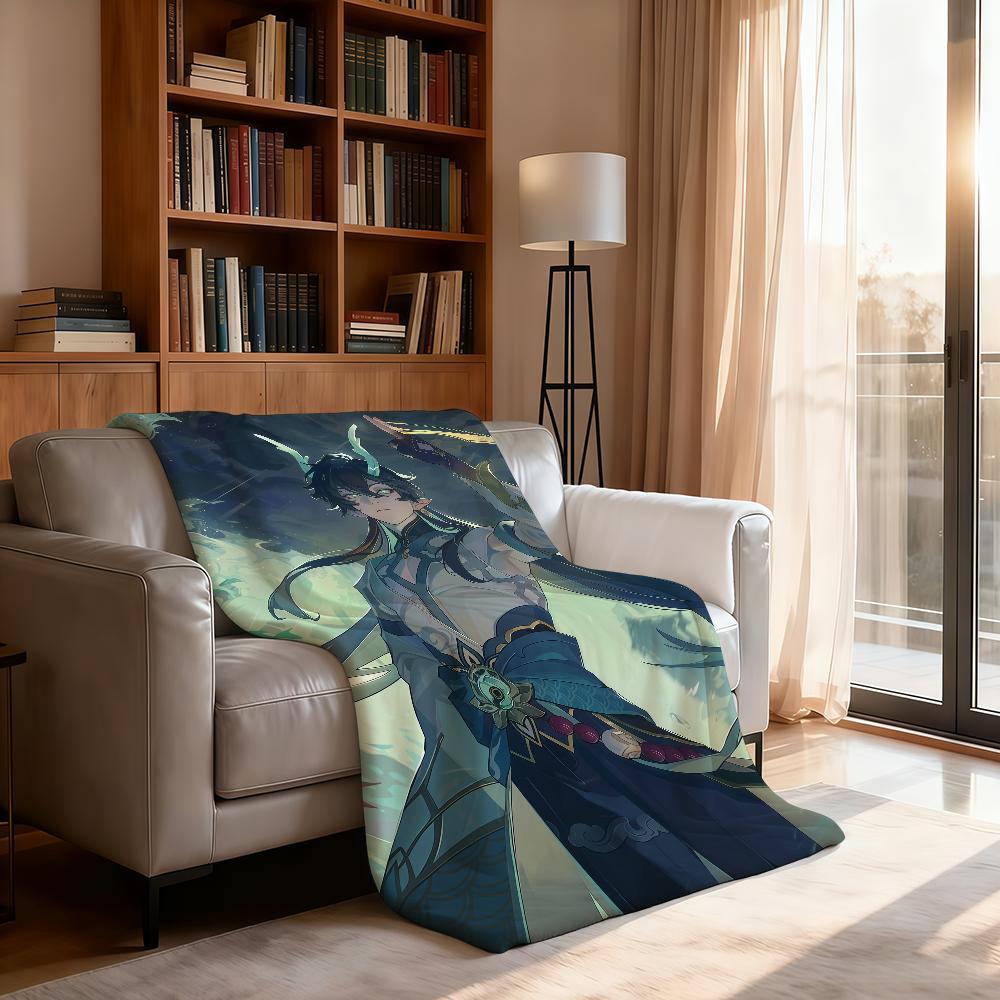 Hot Game Honkai Star Rail D Dan H Heng Blanket For Soft Throw Blanket for Picnic Bed Sofa Home Bedroom Cozy Warm Comfortable
