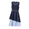 Fashion irregular hem design sense chic long dress women's summer new loose streamer thin temperament dress