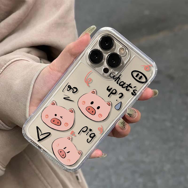 Love Heart Pig iPhone 13-17 Pro Max Soft Case