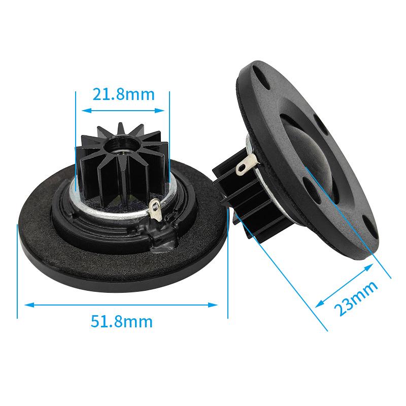 2  Round Tweeter Speaker, 52mm Diameter, 4 Ohm, 10W Multimedia Audio