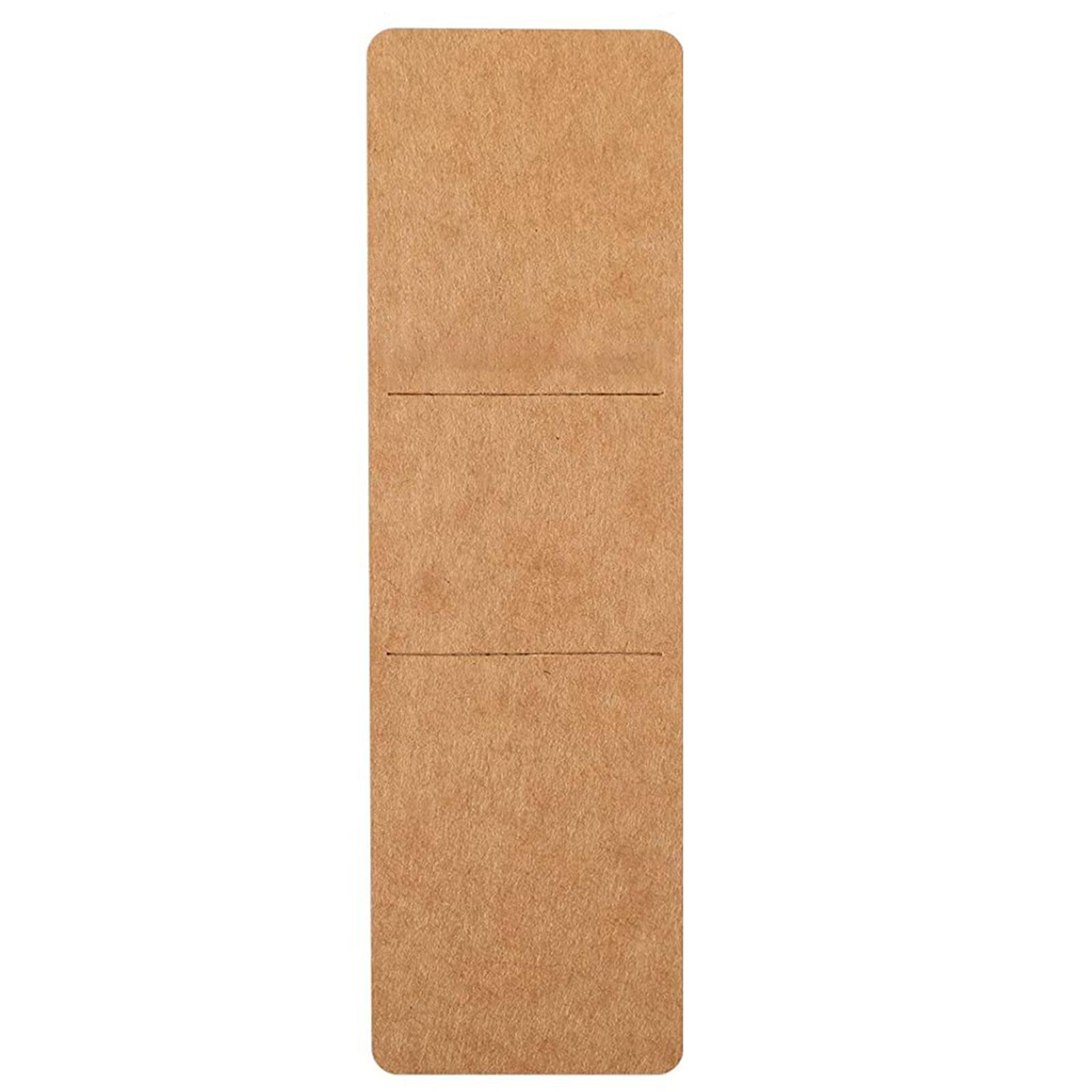 

70-200pcs Resin Bookmark Holder 5.9x1.8Inches Kraft Bookmark Sleeves DIY Bookmarks Display Cards for Bookmark Wrapping 1