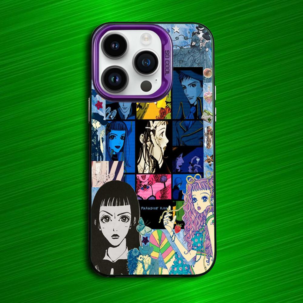 

P-Paradise Kiss Manga Phone Case For iPhone 16,15,14,13,12,11,Mini,Pro,MAX Purple Matte Silicone Cover iPhone13PRO