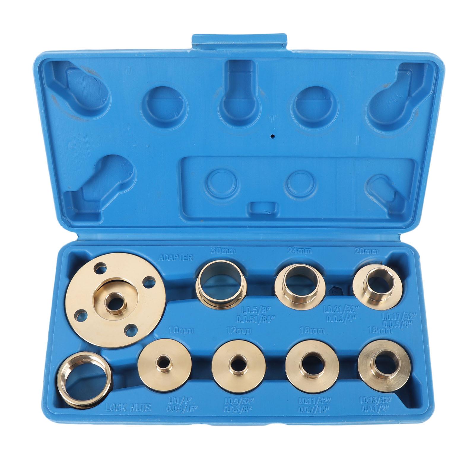 

11 Piece Router Guide Kit Brass Efficient Long Lasting Router Template Guide for Woodworking