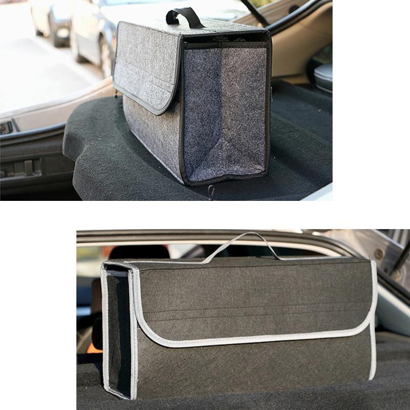 Sac de rangement pour coffre de voiture, sac de rangement en feutre de grande capacité pour outils de voiture, boîte de rangement pour articles divers, sac antidérapant et anti-poussière