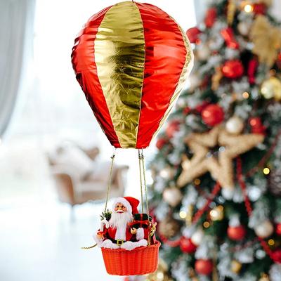 Ziemassvētku Ziemassvētku vecīša gaisa balons Ziemassvētku eglīte Ziemassvētku vecīša rotā griestu kulons mājām Ziemassvētku brīvdienu Jaungada ballītes dekors 1 gab.
