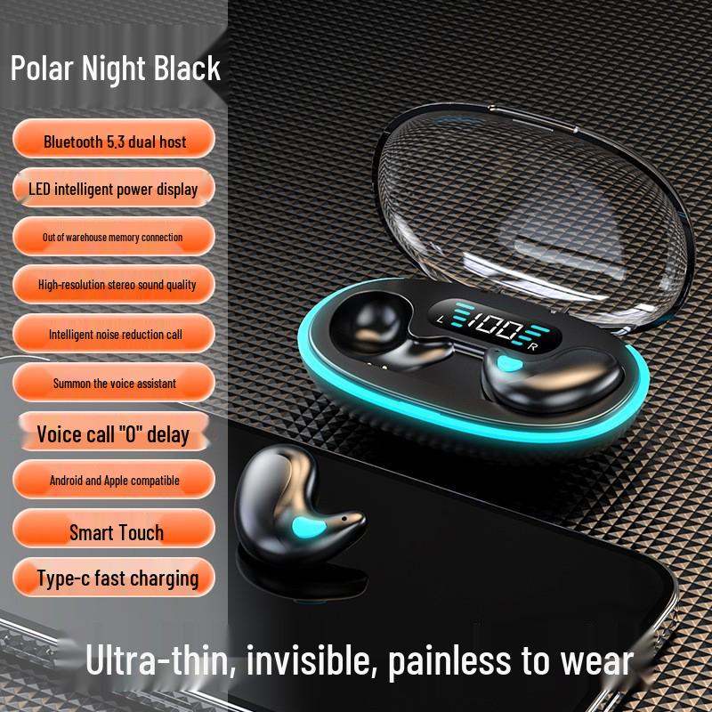2025 Bluetooth In-Ear X55 Sleep Earbuds - True Wireless with Power Display 