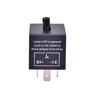 12V 3-poliges LED-einstellbares Auto-Blinker-Blitzrelais für Blinkerlicht Cf13