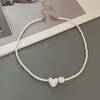 Nuova Moda Colore Caramella Choker Collana per Donna Ragazza Cuore d'Amore Quadrato Geometrico Collana Corta Perline Semi Gioielli per il Collo