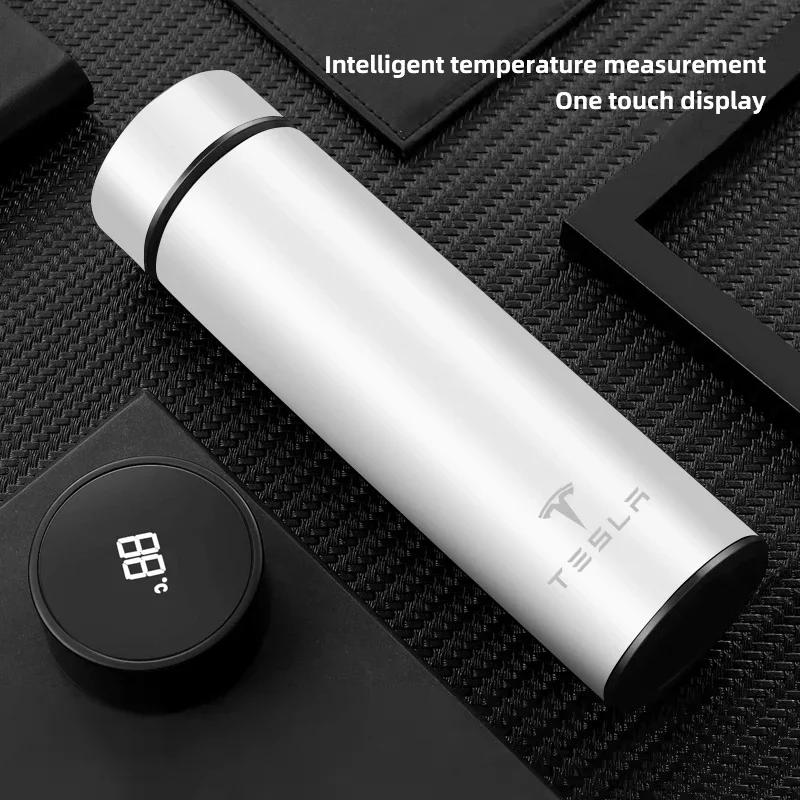 

Car Sticker Tesla 500ML Car Vacuum Cup Thermos Mug 304 Stainless Steel Kettle Teapot For Tesla Model-3 Model-S X Y Cybertruck Ro