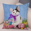 Cute Pet Animal Print Pillowcase Funny  Cat  Decoration Car Sofa Home Cushion Cover