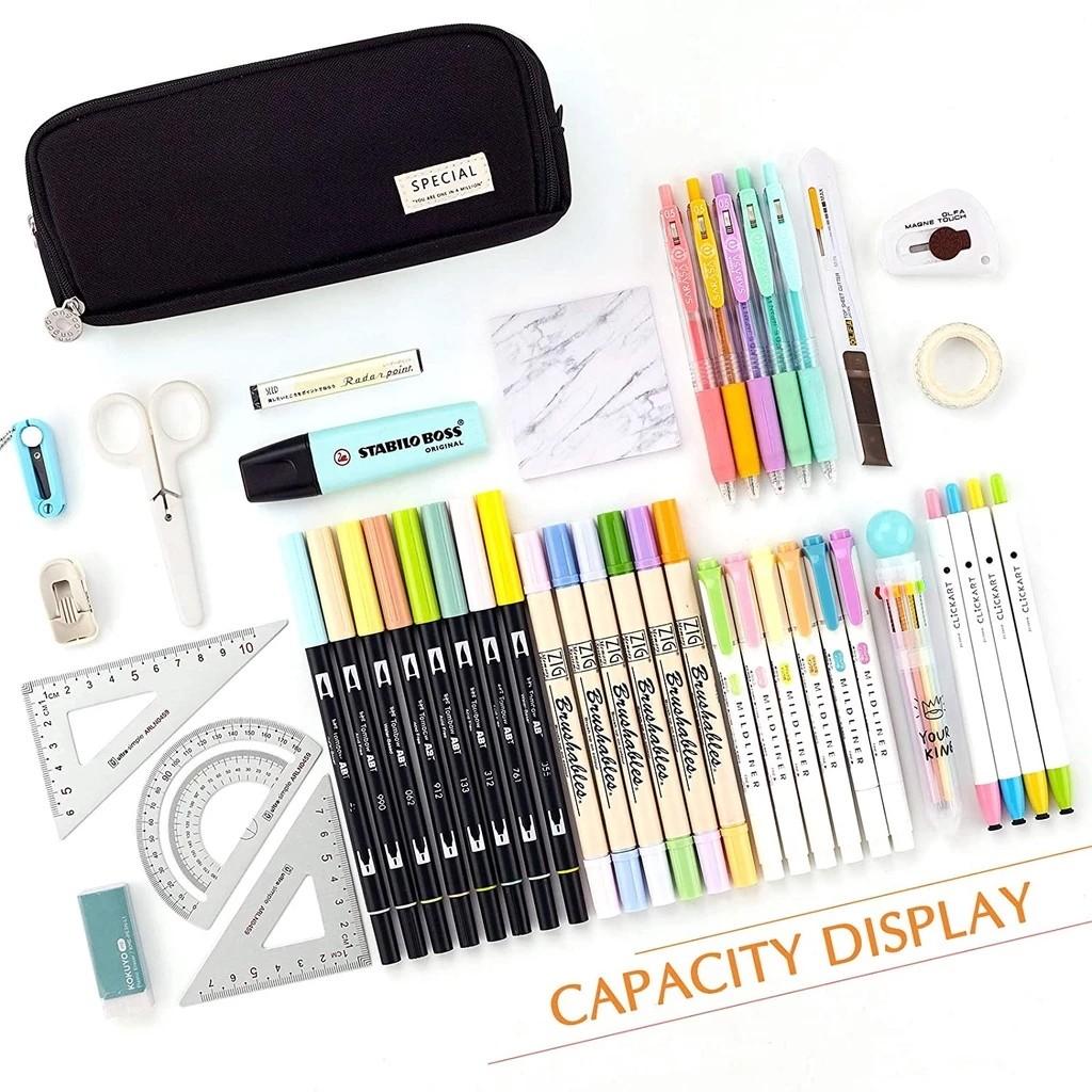 Pencil Case Large Capacity Pencil Pouch Portable Storage Bag Need Bag Office Stationery Organizer Sturdy Multifunctional Bag