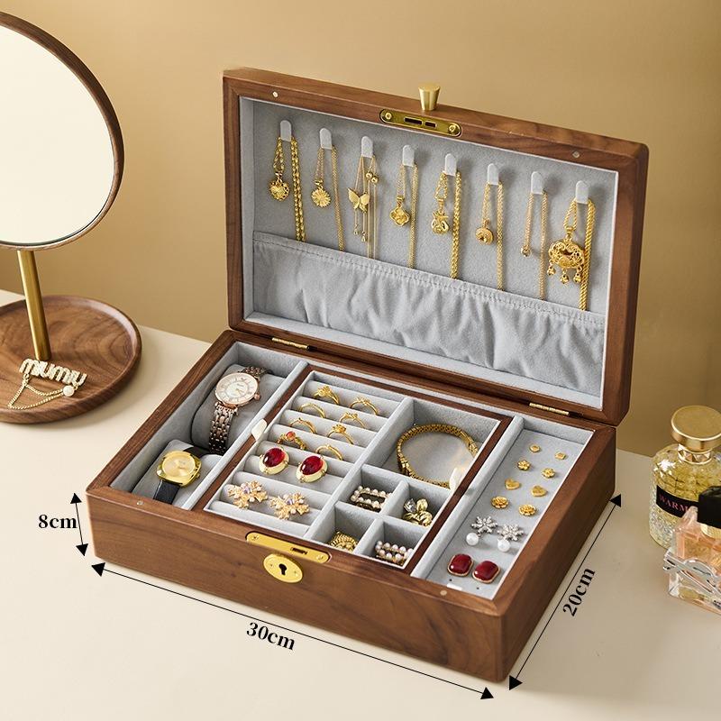 Retro Jewelry Storage Box Desktop Jewellery Organizer Case Watches Bracelet Display Cases Necklace Ornament Displays Boxes