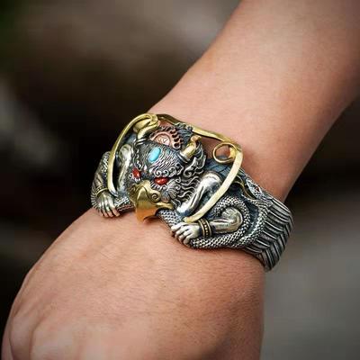 HX Cangji Handmade Bracelet Dapeng Bird Men and Women Open Retro Bracelet Fashion Personality Trend  Accessories