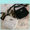 Stylish Japanese Streetwear Canvas Bag Featuring Unique Planet Embroidery For Urban Fashion Lovers
