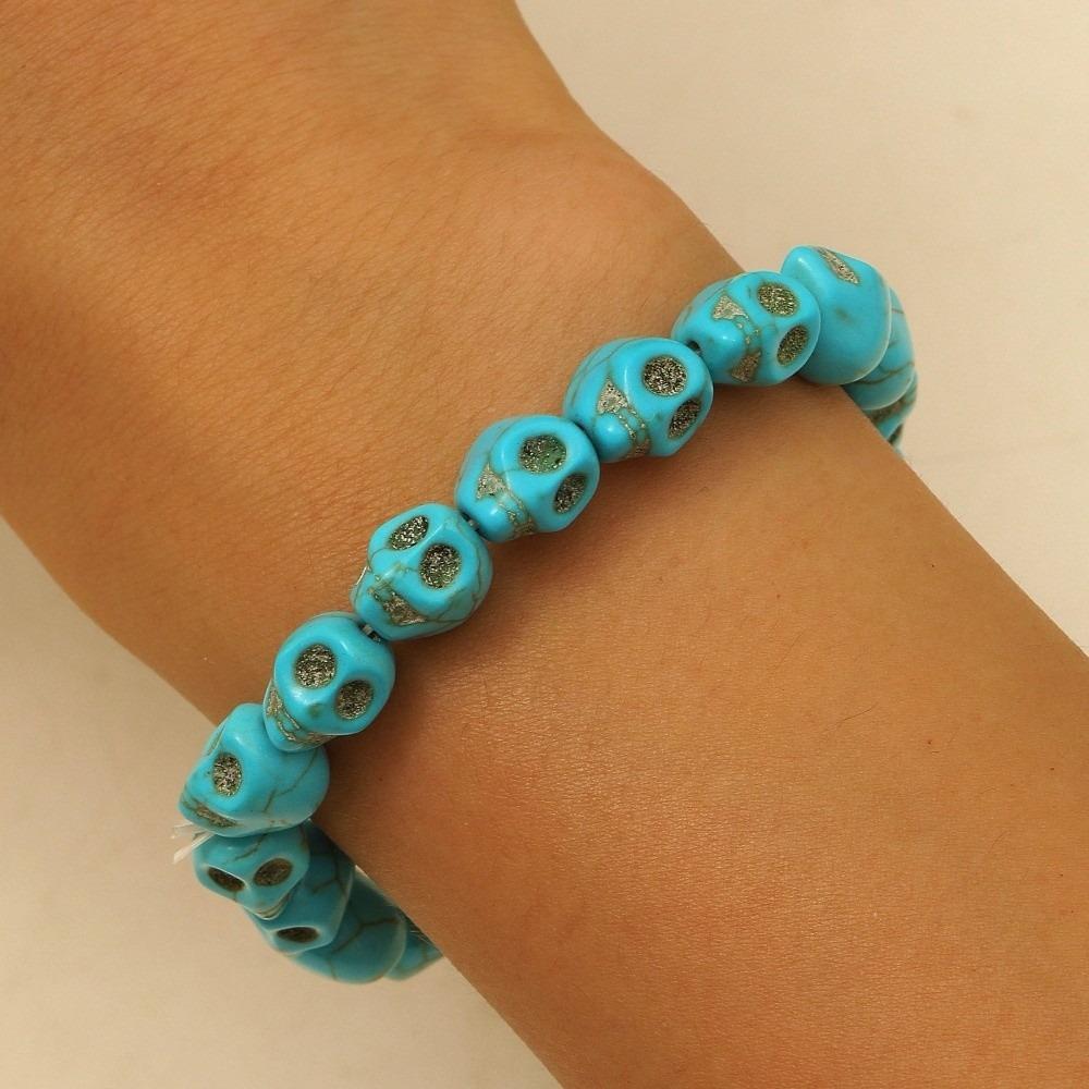 

Gothic Halloween Skull Bead Bracelet Resin Charm Bracelets Women s Bracelets Party Holiday Jewelry 1
