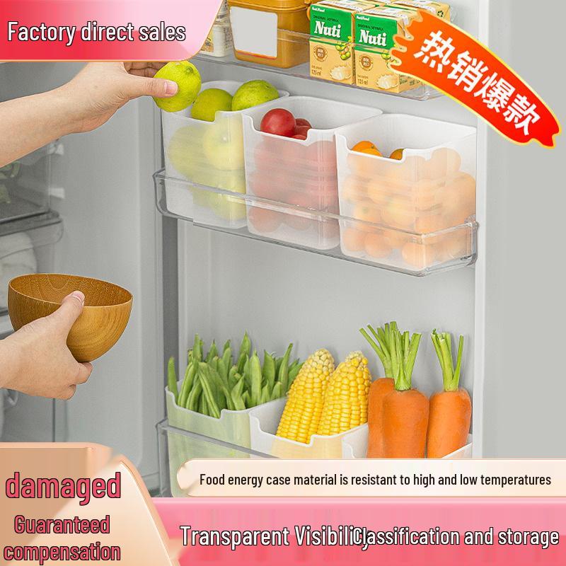 Refrigerator Door Spice Organizer - Double-Layer Hanging Pockets