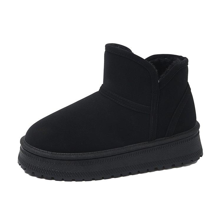 

2025 Новые зимние сапоги женские короткие зимние утепленные теплые хлопковые ботинки 40 чёрный