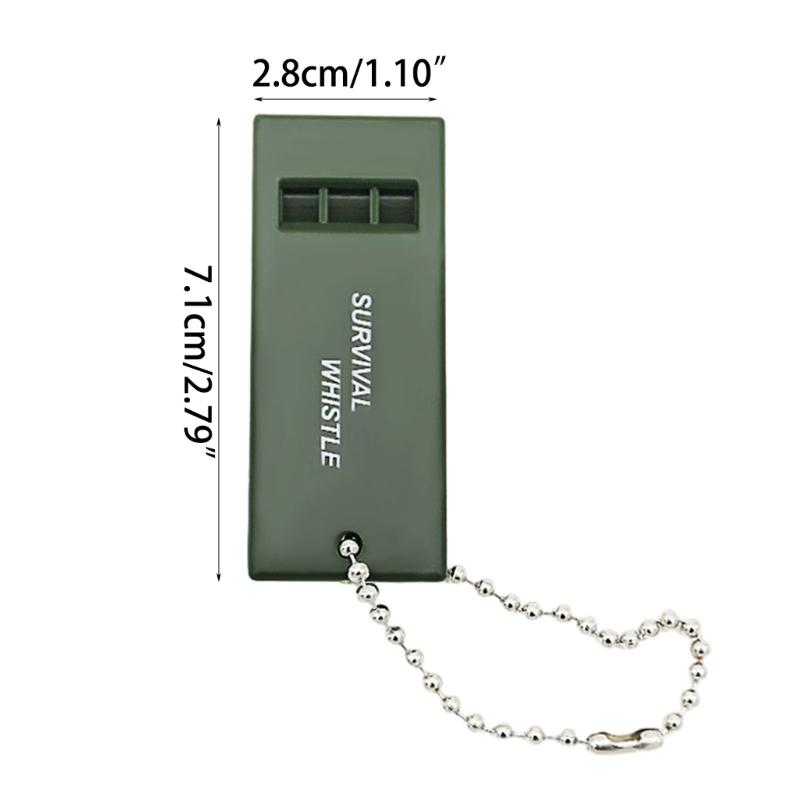 High Decibel Survival Whistle Outdoor 3-Frequency Emergency Whistles Keychain