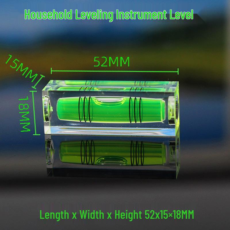 Three-Line Rectangular Acrylic Spirit Level with Green Light Options