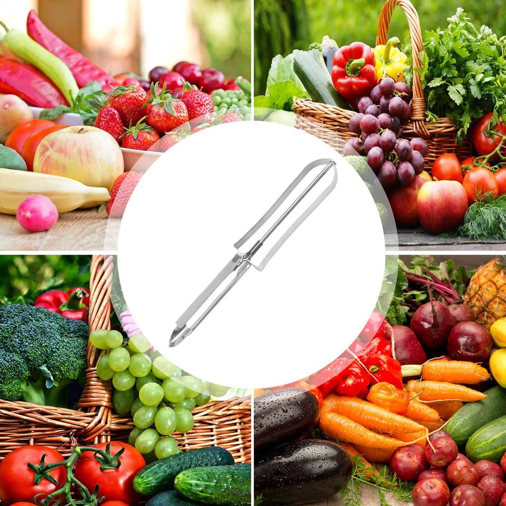 Potato Peeler Stainless Steel Hand Vegetable Cutter Multifunctional Kitchen Gadget Ergonomic Handle for Fruit Carrot Cucumber