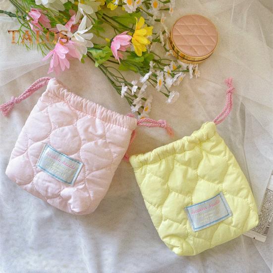 Drawstring Storage Bag Portable Women Girls Napkin Sanitary Pad Bag Multi-functional Travel Organizer Pouch Small Coins Purse