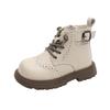 Autumn Children Boots Leather Kids Ankle Boots Zip Side Rubber Sole Toddler Boys Girls Boots EU 22-30