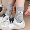 Socks Pure Cotton Stacking Socks Cute Cartoon Season Puppy Pastoral Cotton Medium Tube Socks