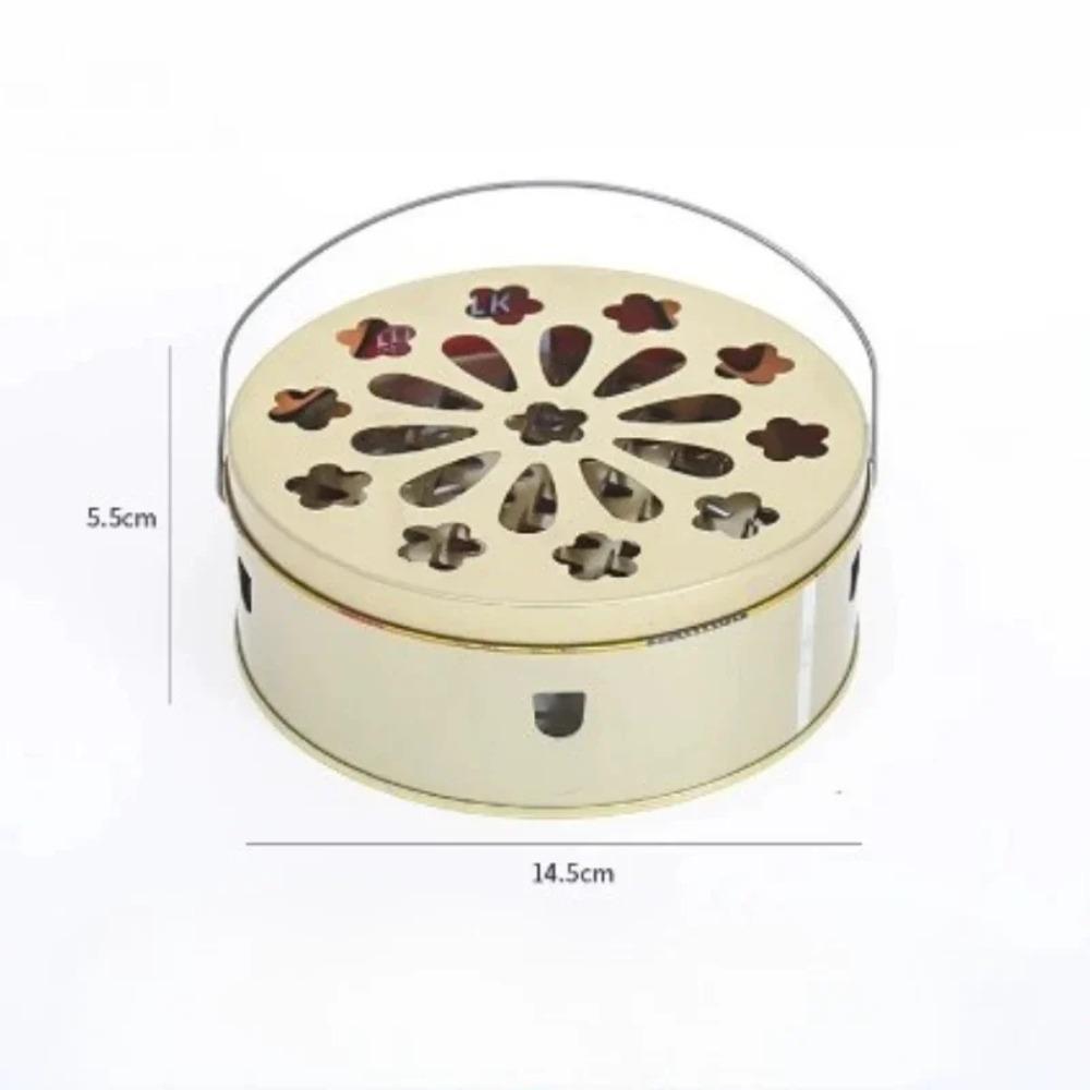 

Mosquito Coil Holder Portable Tray Plum Blossom Heart Hollow Out Insect Repellent Anti Fire Sandalwood Incense Burner Box