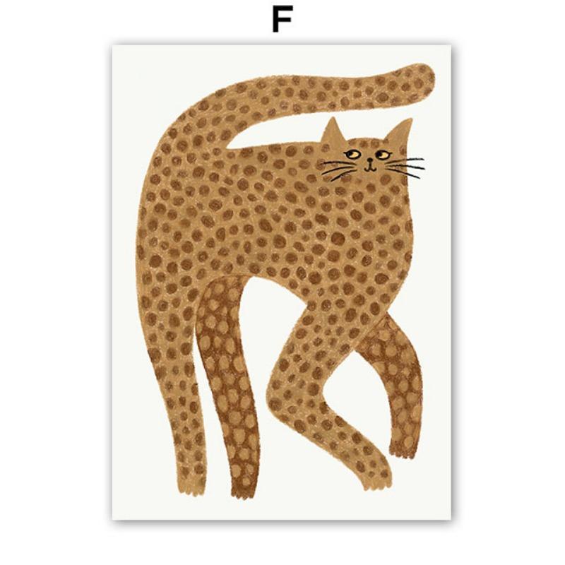 Girl Bear Leopard Cat Dog Flowers Abstract Posters And Prints Wall Art Canvas Painting Pictures Hotel Bar For Living Room Decor
