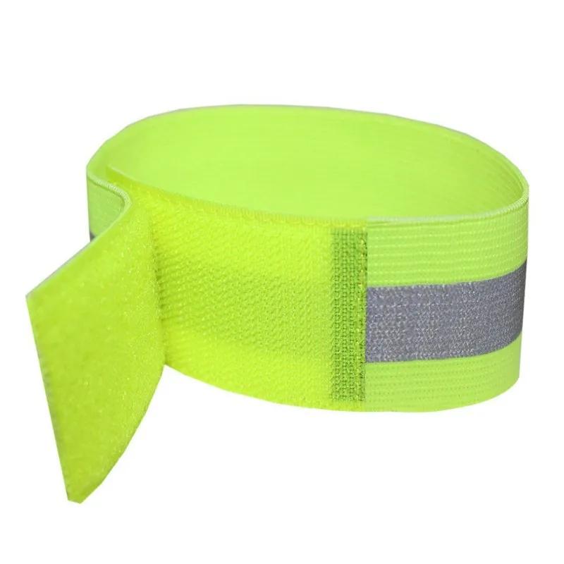 High Reflective Bands Elastic Armband Wristband Ankle Straps 2/4Pcs Safety Reflector Tape Motorcycle Clothing For Night Biking