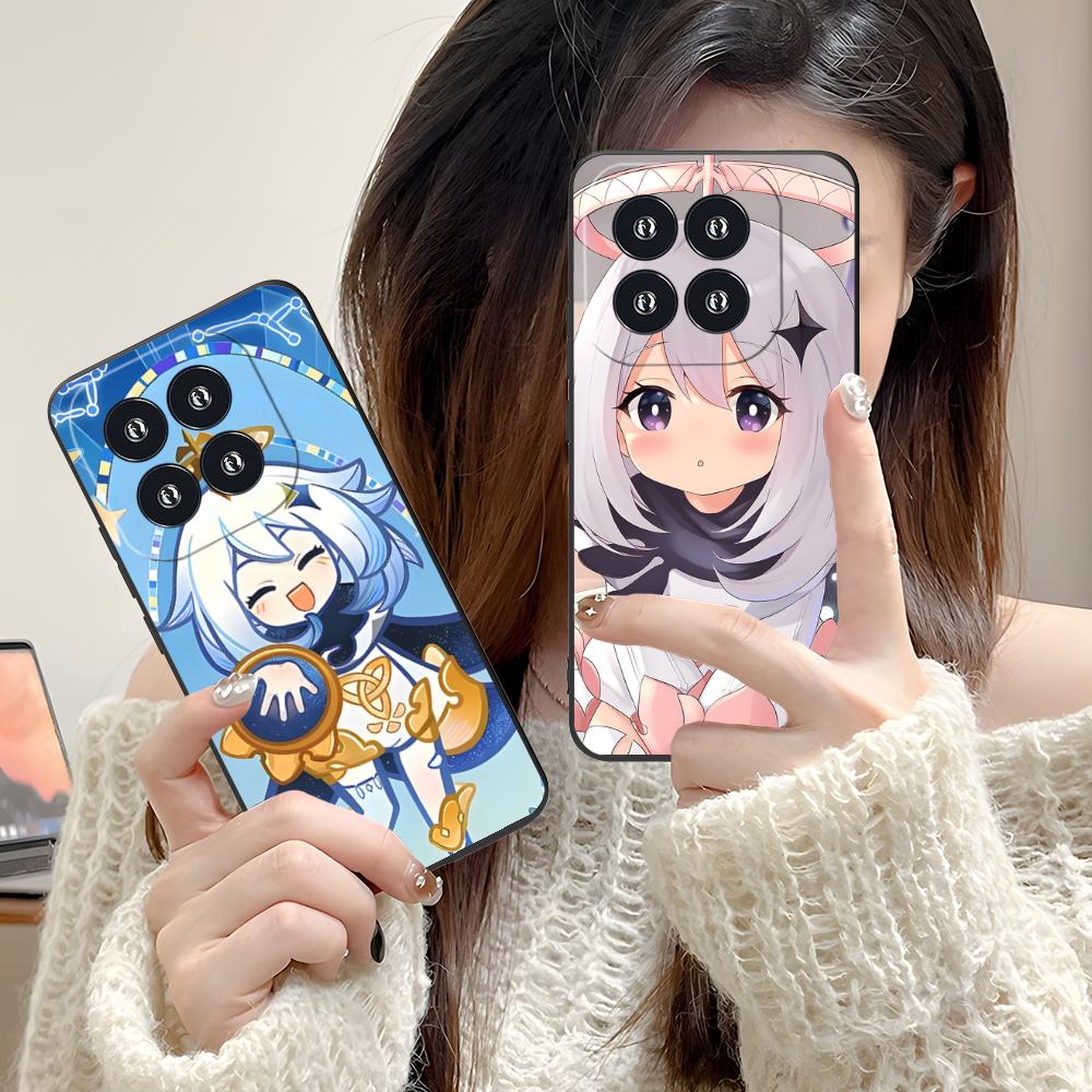 Game GI Paimon Matte TPU Mobile Phone Case for Xiaomi 15 14 13 12 Mi 11 T Ultra Lite Pro S X 5G Colorful Printing Cover