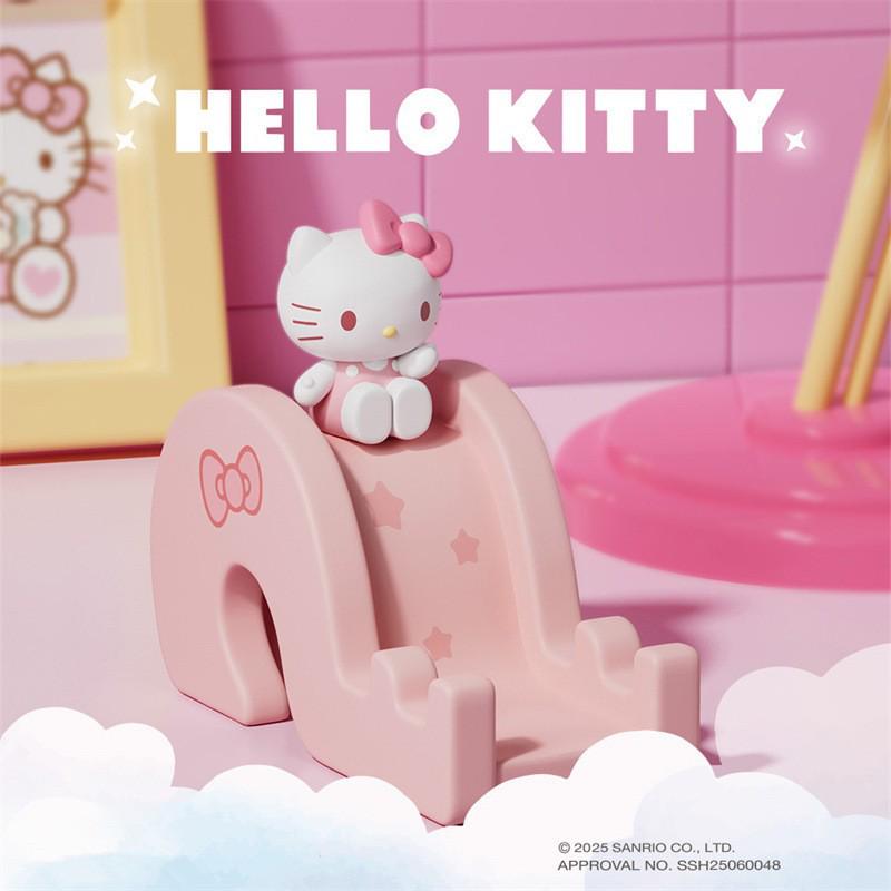 Sanrio Kuromi & My Melody Phone Holder: Cute Cartoon Desktop Ornament