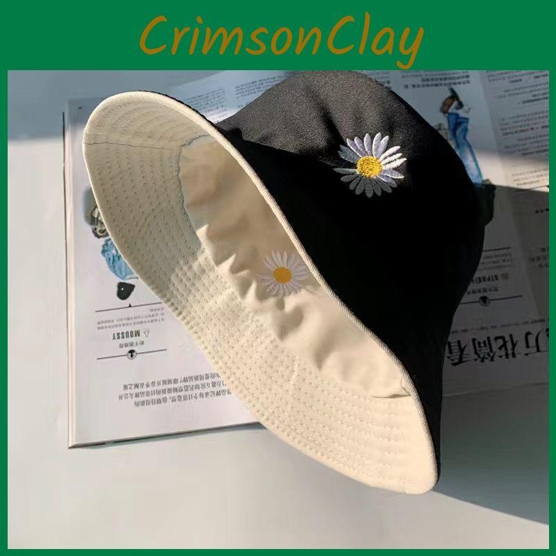 Embroidery Letters Smile Double Sided Fisherman Hat Spring Summer Protection Sun