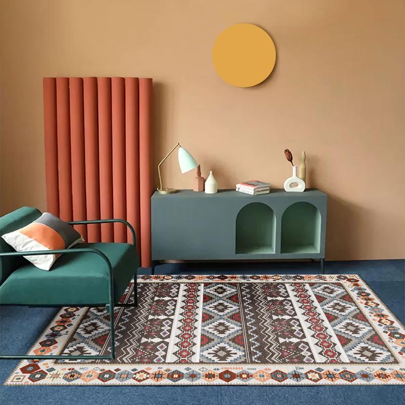 Modern Trendy Bohemian Living Room Rug, Teenage Aesthetic Room Decor Furry Large Rug, Kitchen Bathroom Non-slip Floor Mat