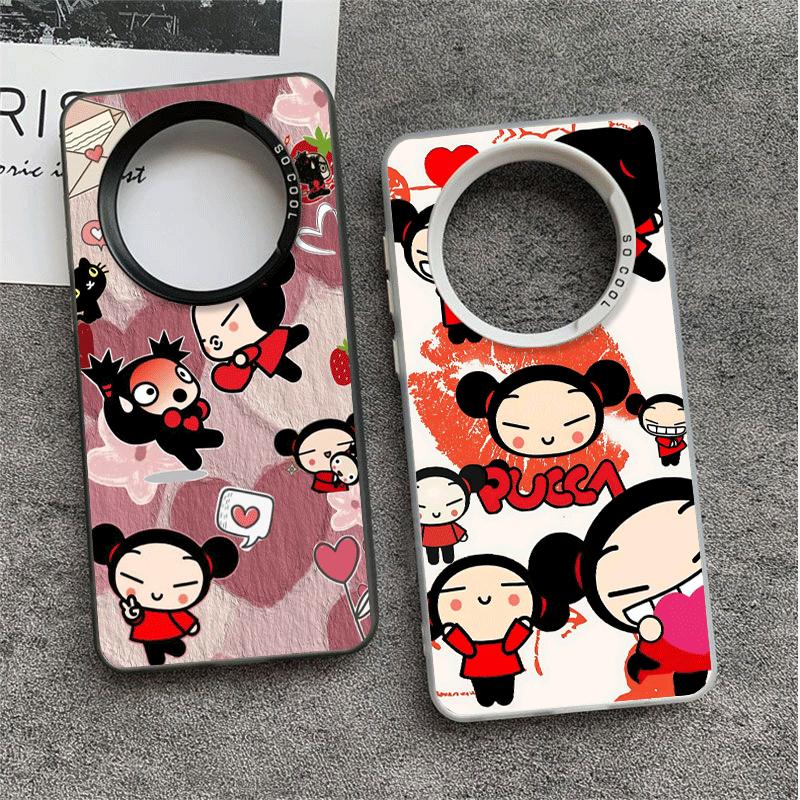 Cartoon Cute Pucca Garu Soft Phone Case for Xiaomi Redmi Note 13 14 15 Pro Plus 12S 12 11S 11 11T 10S 10 Shockproof Cover Back S